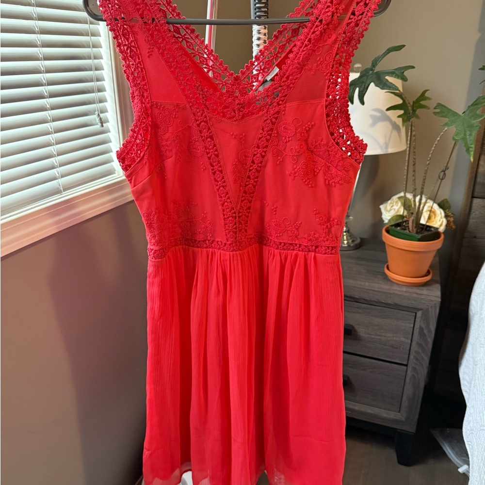 Vero Moda Red Lace Dress
